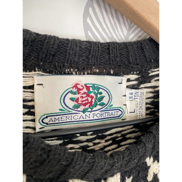 American Portrait Vintage Sweater, Size L - Picture 4 of 4